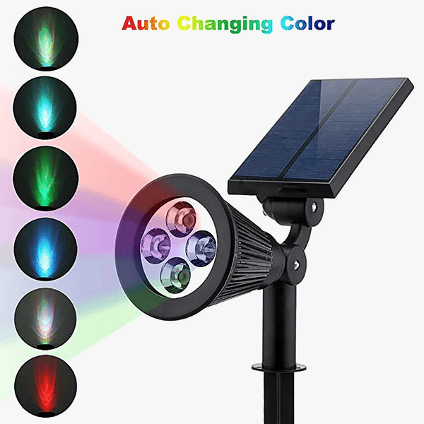 Lampe solaire LED changement de couleur pour jardin - IP65, étanche, décoration de jardin | Marco Lucetti
