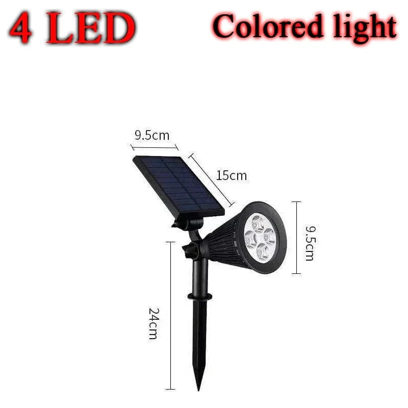 Lampe solaire LED changement de couleur pour jardin - IP65, étanche, décoration de jardin | Marco Lucetti Lumière colorée 4LED