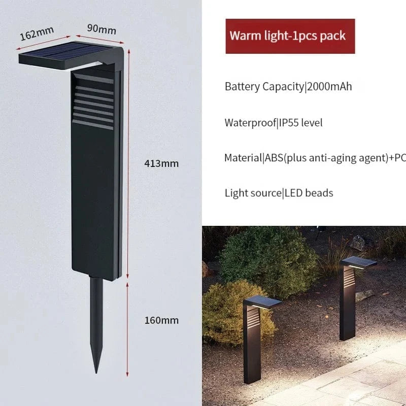 Lampe solaire LED pour jardin Villa - Éclairage extérieur résistant à l'eau IP55 | Marco Lucetti 1 pièces lumière chaude