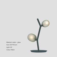 Lampe sur pied de verre de lierre au Design nordique et créatif | Marco Lucetti Lampe de table noire