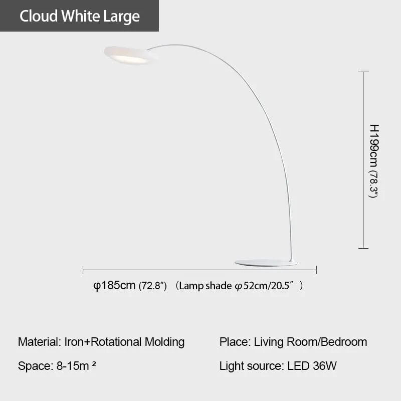 Lampe sur pied nordique modern - design créatif Nuage LED | Marco Lucetti