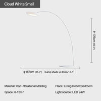 Lampe sur pied nordique modern - design créatif Nuage LED | Marco Lucetti Blanc / Bouton interrupteur / CHINE | Prise britannique