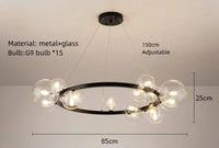 Lampe Suspendue Anellisée avec Fil Ajustable | Marco Lucetti 15 balles-clair 1 / Blanc chaud