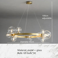 Lampe Suspendue Anellisée avec Fil Ajustable | Marco Lucetti 15 balles-clair / Lumière naturelle