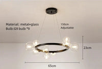 Lampe Suspendue Anellisée avec Fil Ajustable | Marco Lucetti 9 balles-clair / Lumière naturelle