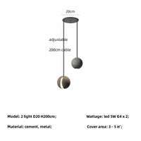 Lampe Suspendue au Design Nordique "Lune et Planète" | Marco Lucetti