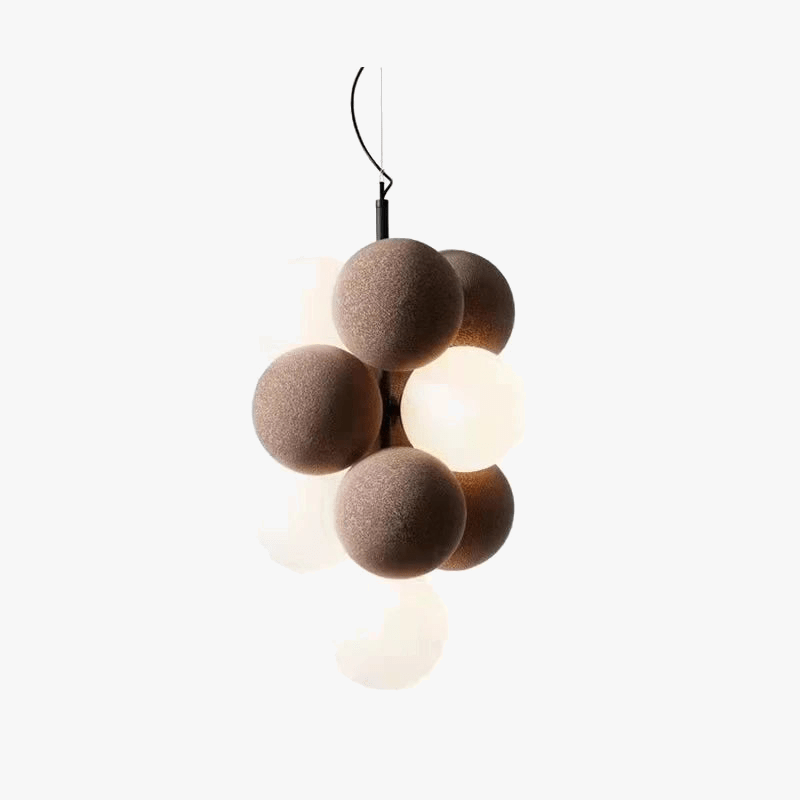 Lampe suspendue design avec cordon réglable en PVC et ampoule en verre