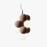 Lampe suspendue design avec cordon réglable en PVC et ampoule en verre