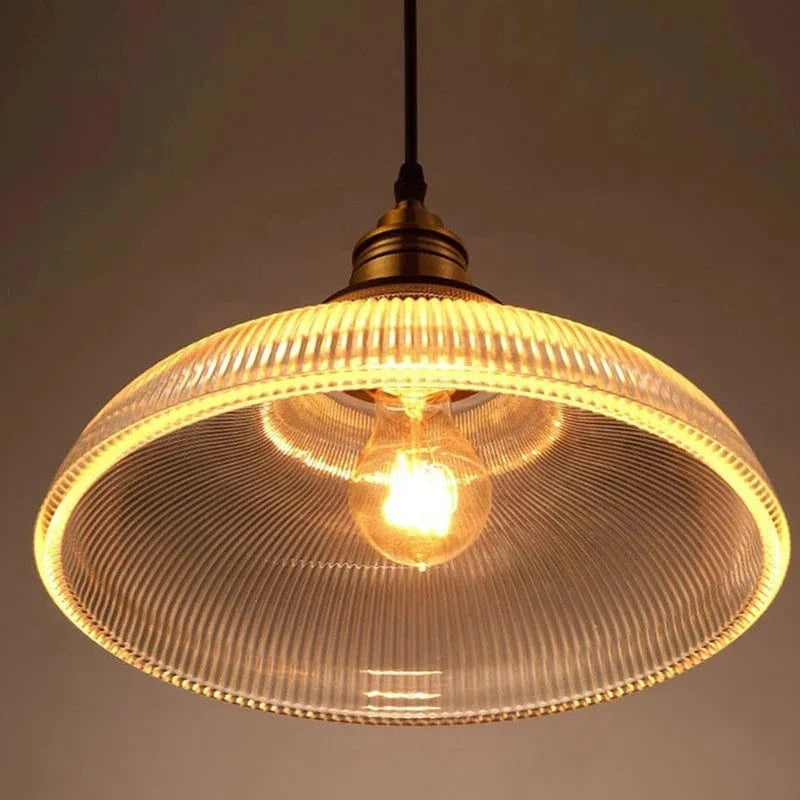 Lampe suspendue Creative Vintage à Rayures pour pot de verre lumières E27 LED. | Marco Lucetti