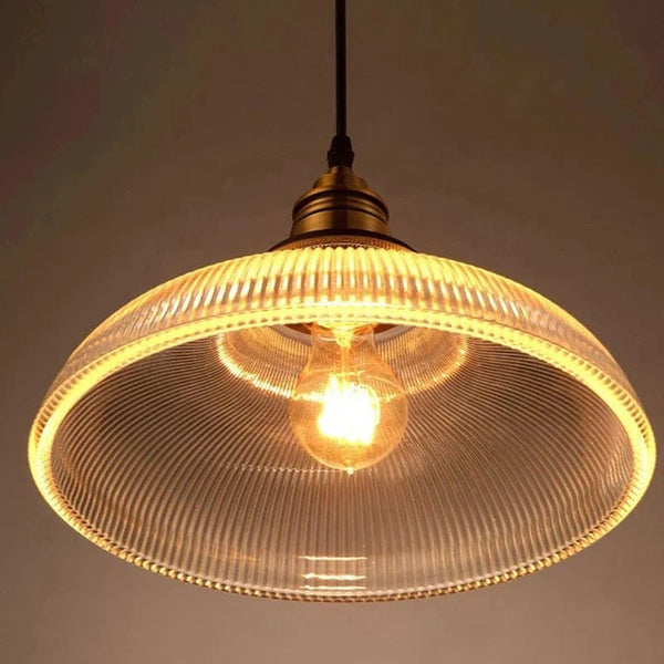 Lampe suspendue Creative Vintage à Rayures pour pot de verre lumières E27 LED. | Marco Lucetti