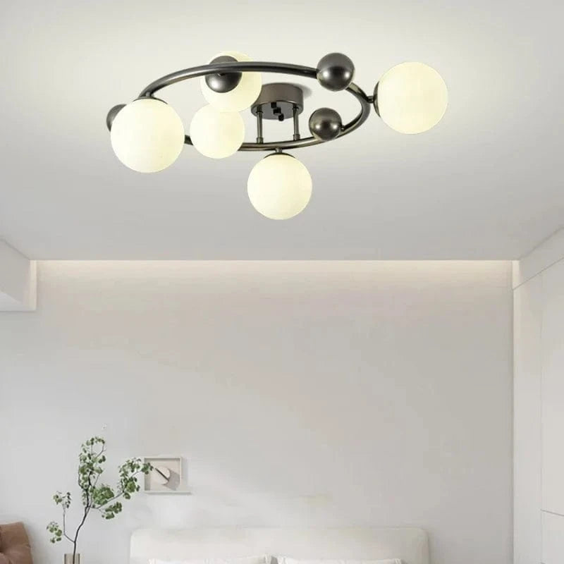 Lampe suspendue design en métal et verre ajustable pour décoration intérieure | Marco Lucetti
