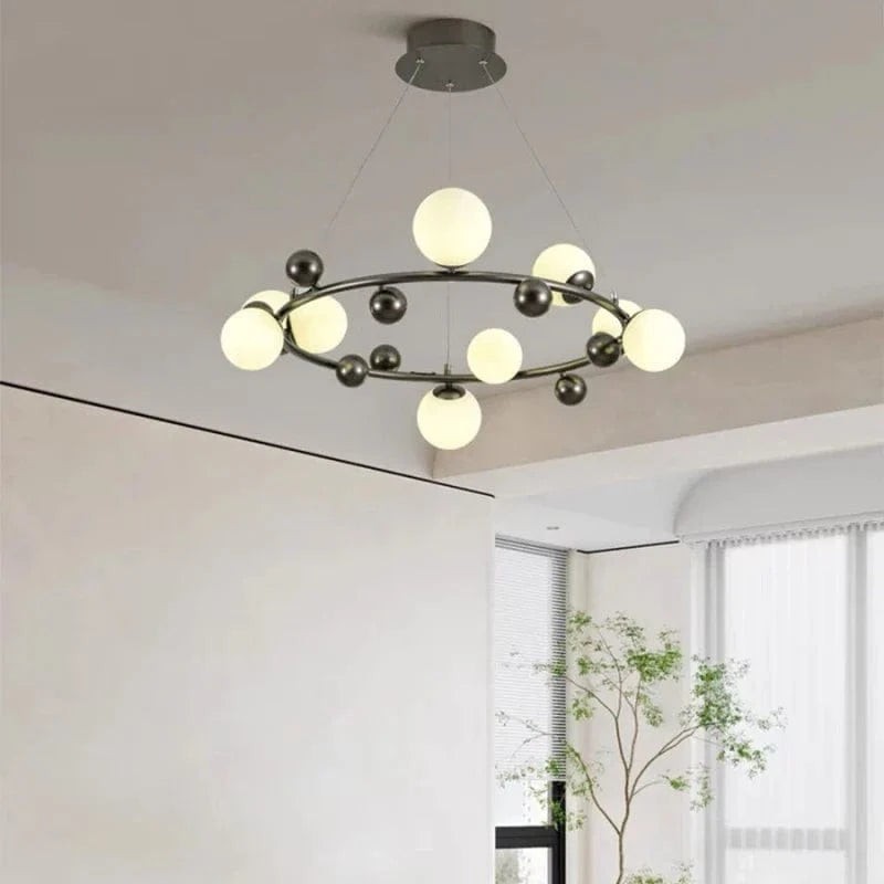 Lampe suspendue design en métal et verre ajustable pour décoration intérieure | Marco Lucetti