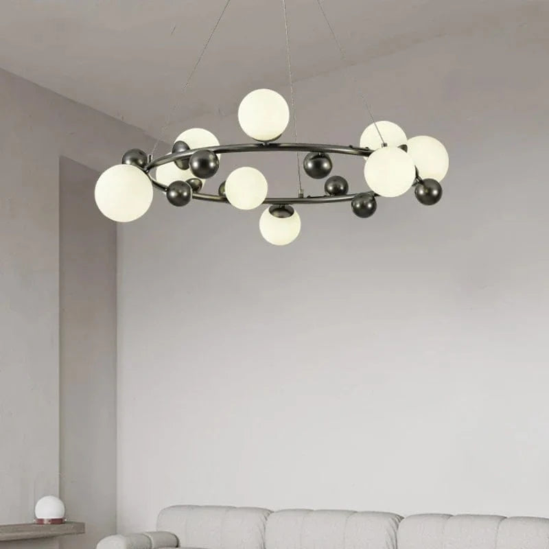Lampe suspendue design en métal et verre ajustable pour décoration intérieure | Marco Lucetti