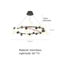 Lampe suspendue design en métal et verre ajustable pour décoration intérieure | Marco Lucetti Feux C-15 / Blanc froid