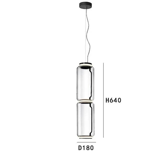 Lampe suspendue design italien LED transparente | Marco Lucetti A-2 couches / Lumière chaude 3000K