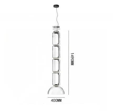 Lampe suspendue design italien LED transparente | Marco Lucetti B-5 Couches / Lumière chaude 3000K