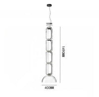 Lampe suspendue design italien LED transparente | Marco Lucetti B-5 Couches / Lumière chaude 3000K