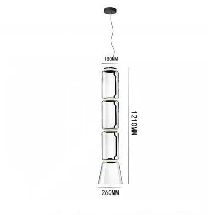 Lampe suspendue design italien LED transparente | Marco Lucetti Couches C-4 / Lumière chaude 3000K