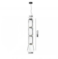 Lampe suspendue design italien LED transparente | Marco Lucetti Couches C-4 / Lumière chaude 3000K