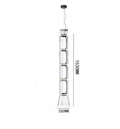 Lampe suspendue design italien LED transparente | Marco Lucetti Couches C-5 / Lumière chaude 3000K