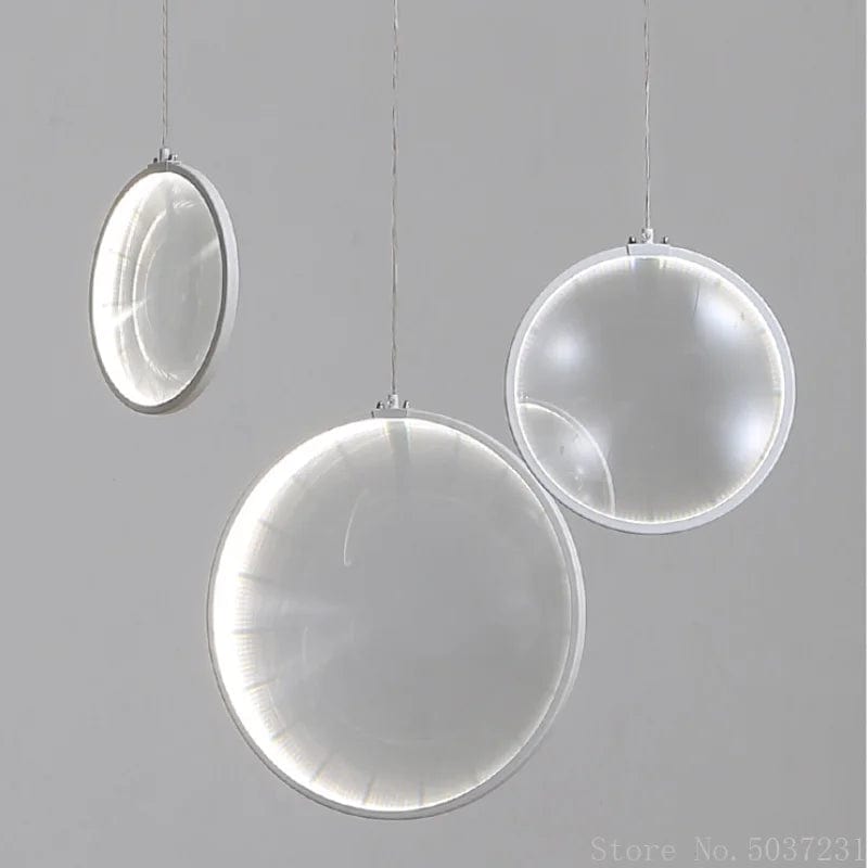 Lampe Suspendue Nordique Moderne en Verre Circulaire Décoratif