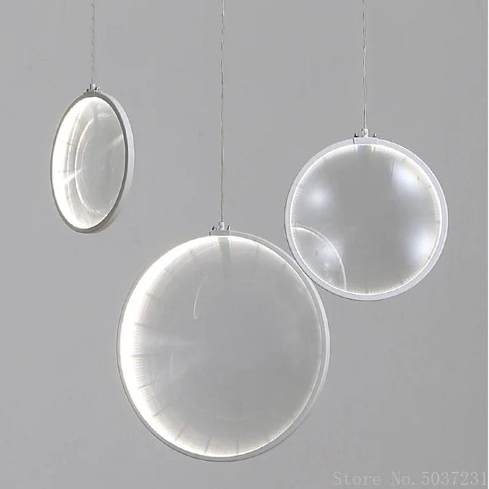 Lampe Suspendue Nordique Moderne en Verre Circulaire Décoratif
