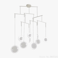 Lampe Suspendue Nordique Moderne en Verre Circulaire Décoratif