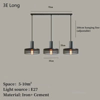 Lampe suspendue en béton industriel et abat-jour en fer. | Marco Lucetti L 3E / LED 4W (Max100W)