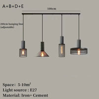 Lampe suspendue en béton industriel et abat-jour en fer. | Marco Lucetti L ABDE / LED 4W (Max100W)