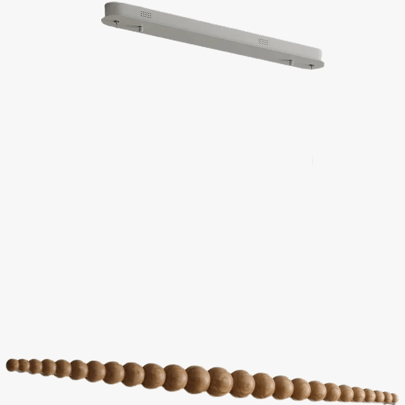 Lampe suspendue en bois moderne pour îlot de cuisine : éclairage linéaire LED | Marco Lucetti