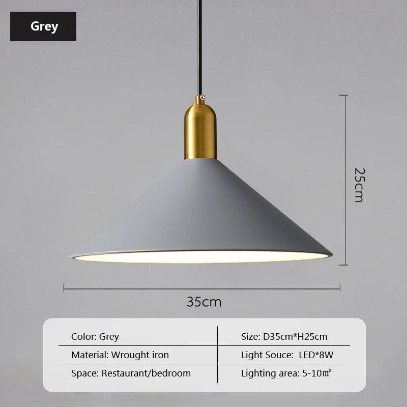 Lampe suspendue en fer pour une déco moderne. | Marco Lucetti Gris / Blanc froid