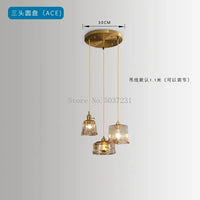 Lampe suspendue en laiton et verre LED de style nordique japonais. | Marco Lucetti AS1