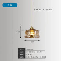 Lampe suspendue en laiton et verre LED de style nordique japonais. | Marco Lucetti E