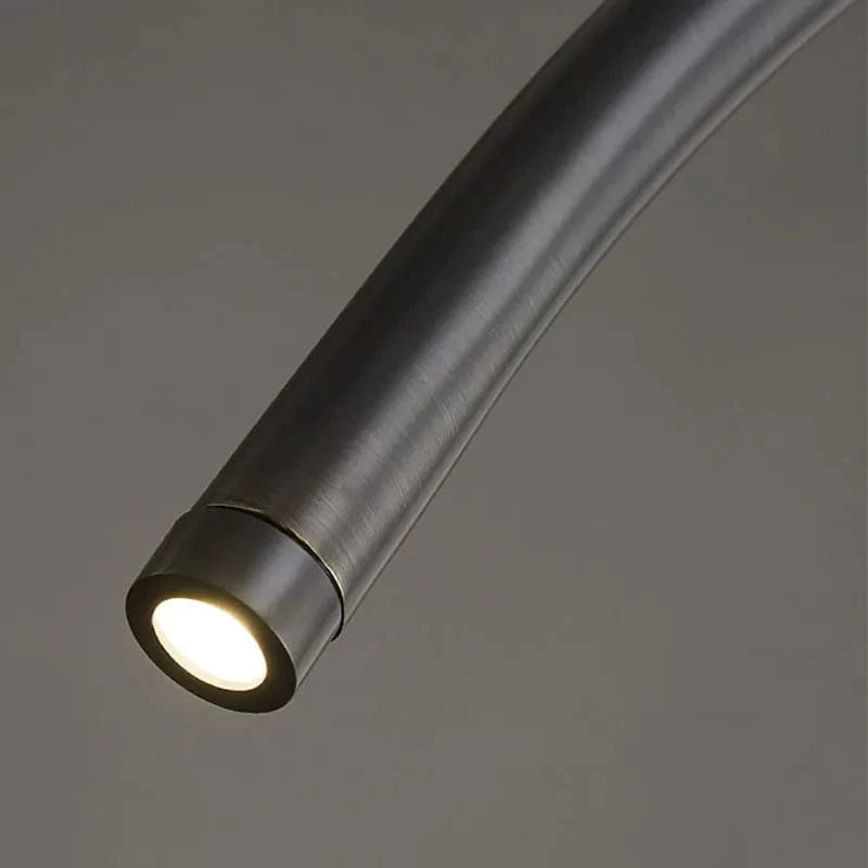 Lampe suspendue en laiton noir doré avec LED pour bars et restaurants. | Marco Lucetti Or-6 lumières / 4000K