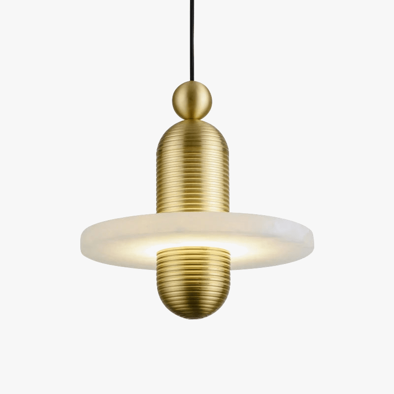 Lampe suspendue en marbre et aluminium avec cordon réglable à LED | Marco Lucetti