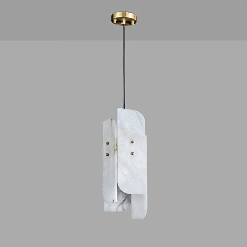 Lampe suspendue en marbre "Marble Glow" avec fil de cuivre réglable | Marco Lucetti