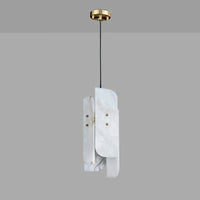 Lampe suspendue en marbre "Marble Glow" avec fil de cuivre réglable | Marco Lucetti