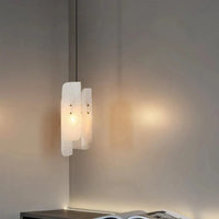 Lampe suspendue en marbre "Marble Glow" avec fil de cuivre réglable | Marco Lucetti