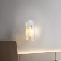 Lampe suspendue en marbre "Marble Glow" avec fil de cuivre réglable | Marco Lucetti