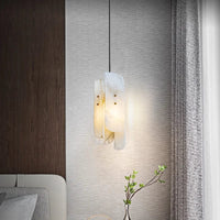 Lampe suspendue en marbre "Marble Glow" avec fil de cuivre réglable | Marco Lucetti