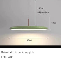 Lampe suspendue en métal personnalisable pour bars et restaurants | Marco Lucetti 40 cm-Vert / 3 modifiables