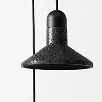 Lampe suspendue en pierre ajustable avec cordon d'ampoule | Marco Lucetti