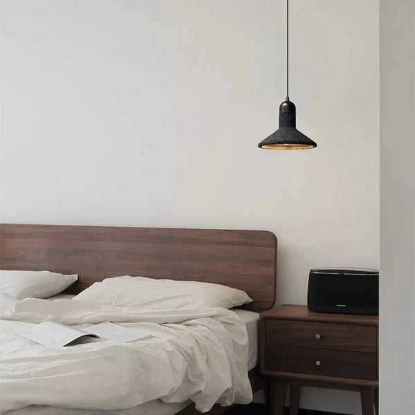 Lampe suspendue en pierre ajustable avec cordon d'ampoule | Marco Lucetti