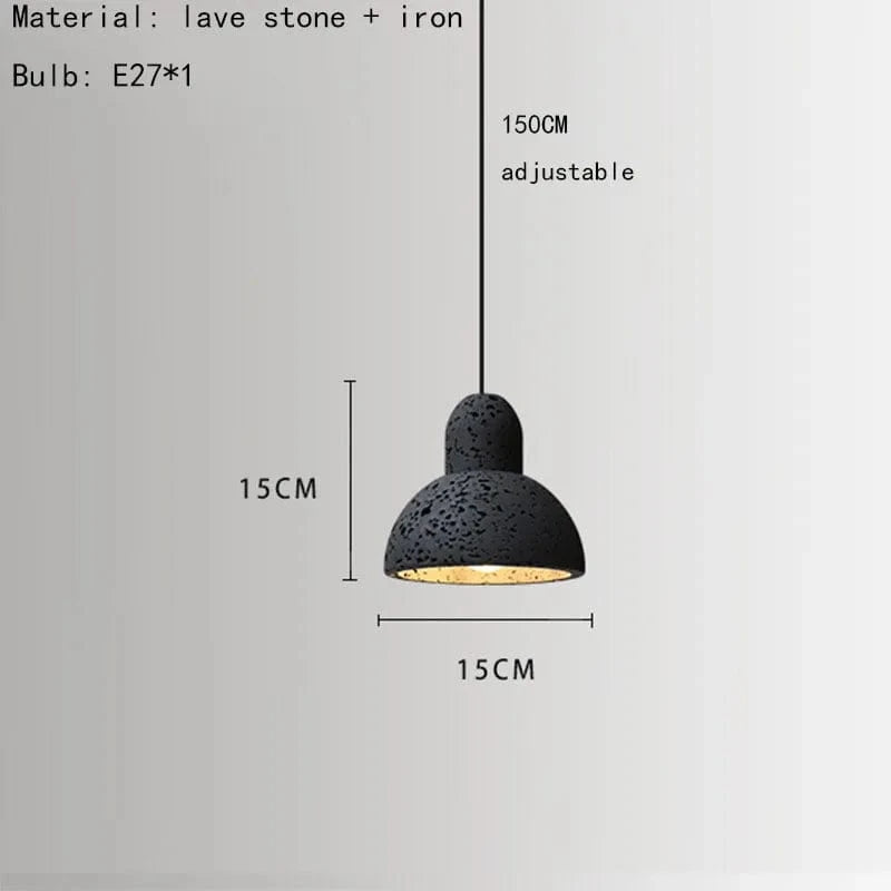 Lampe suspendue en pierre ajustable avec cordon d'ampoule | Marco Lucetti C / Blanc chaud