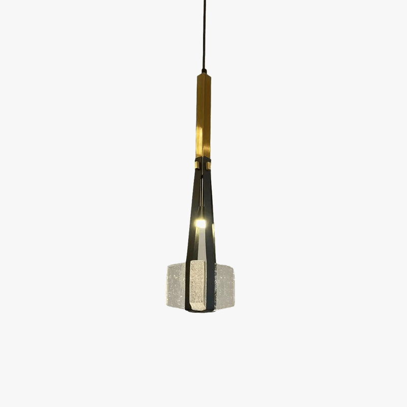 Lampe Suspendue en Résine et Cuir Artificiel Style Moderne - Réglable en Hauteur | Marco Lucetti