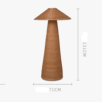 Lampe Suspendue en Rotin Design Japonais Zen Artistique, Style Rétro | Marco Lucetti