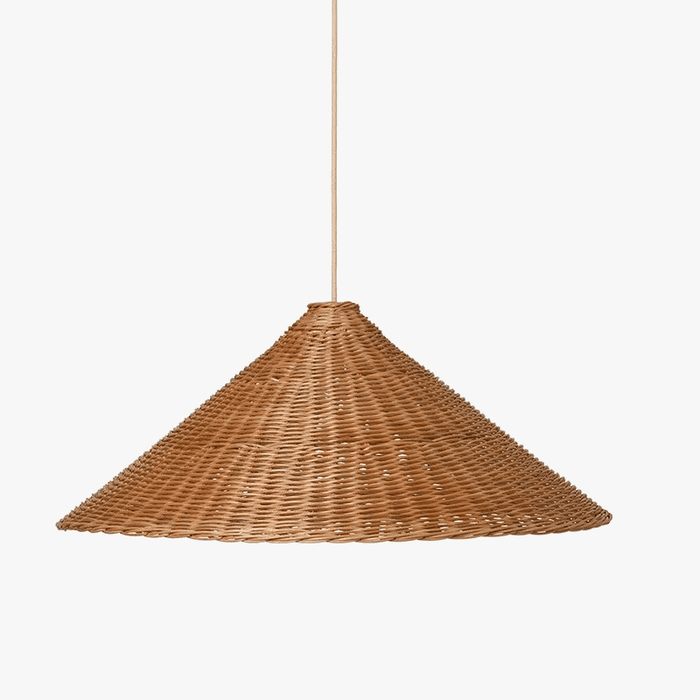 Lampe Suspendue en Rotin Design Japonais Zen Artistique, Style Rétro