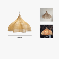 Lampe Suspendue en Rotin Pétales pour Salon et Cuisine | Marco Lucetti