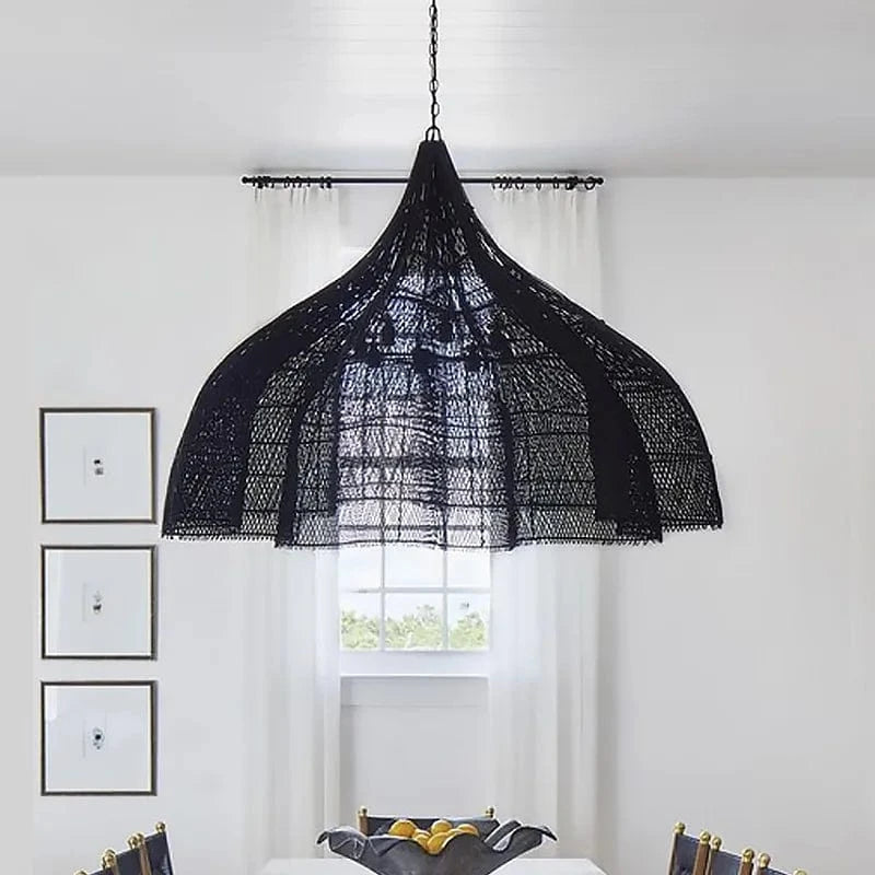 Lampe Suspendue en Rotin Pétales pour Salon et Cuisine | Marco Lucetti