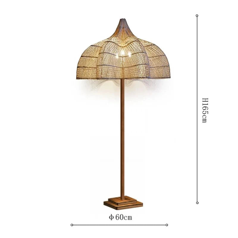 Lampe Suspendue en Rotin Pétales pour Salon et Cuisine | Marco Lucetti Style de sol